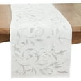 thumbnail image 1 of Saro Lifestyle Botanical Embroidered Leaves Table Runner, 1 of 1