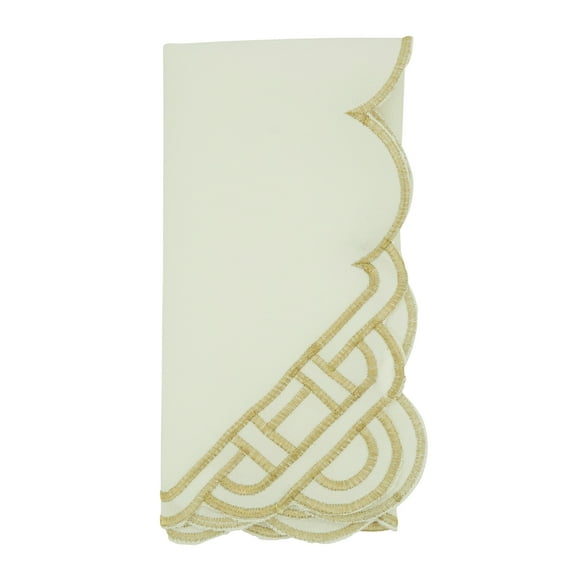 Saro Lifestyle Braid Embroidered Table Napkin (Set of 4)