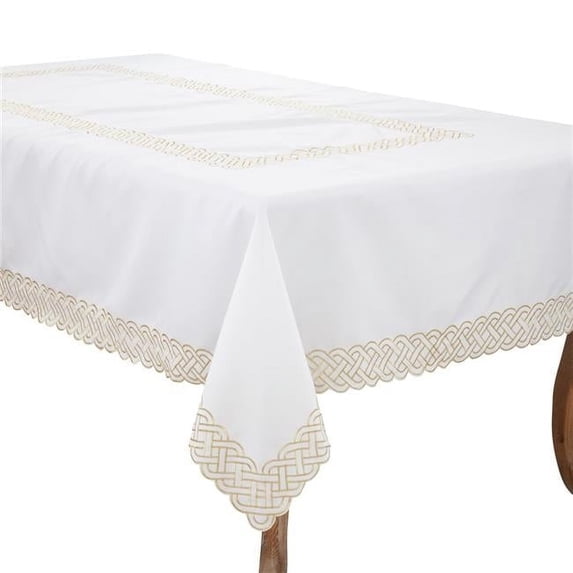 Saro Lifestyle Braid Embroidered Tablecloth