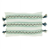 Saro Lifestyle Braided Cord Appliqué Design Down Filled Throw Pillow