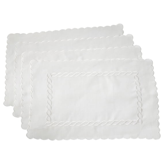 Saro Lifestyle Braided Embroidery Placemat (Set of 4)