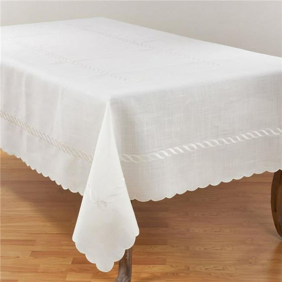 Saro Lifestyle Braided Embroidery Tablecloth