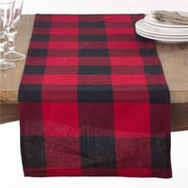 Saro Lifestyle Buffalo Plaid Design Cotton Table Runner