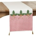thumbnail image 1 of Saro Lifestyle Buffalo Plaid Holly Design Table Runner, 1 of 5