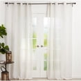thumbnail image 1 of Saro Lifestyle C128.W52108 52 x 108 in. Sheer Linen Window Curtains, White, 1 of 1