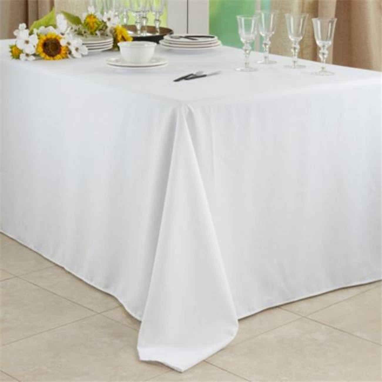 Casual Everyday Solid Color Polyester Tablecloth 90" x 156"