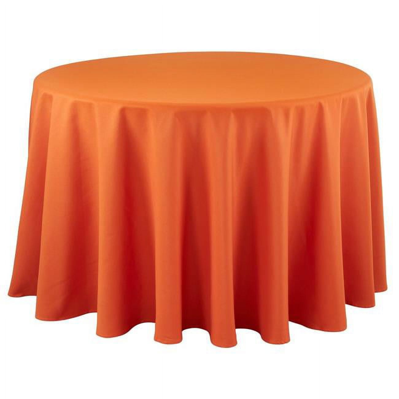 Pumpkin Orange Rectangular Fabric Tablecloth