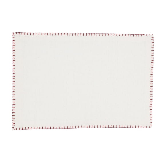 Saro Lifestyle Celena Collection Whip Stitched Design Cotton Placemat (Set of 12)