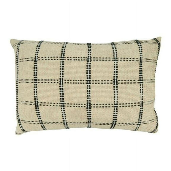Saro Lifestyle Checkered Design Poly Filled Throw Pillow