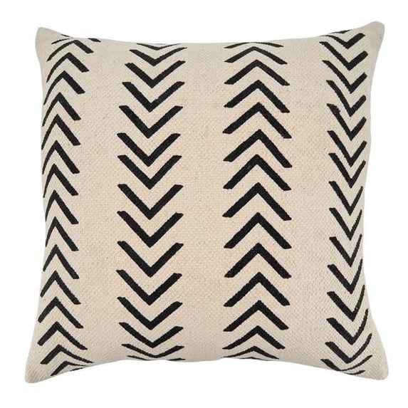 Saro Lifestyle Chevron Design Poly Filled Throw Pillow