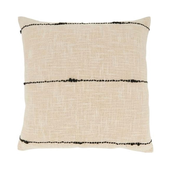 Saro Lifestyle Chic Stripe Woven Poly Filled Throw Pillow