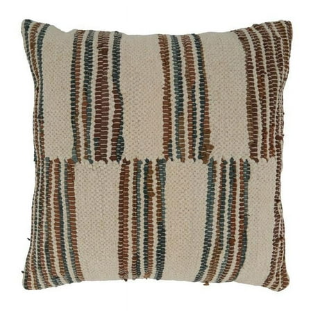 Saro Lifestyle Chindi Stripe Down Filled Throw Pillow