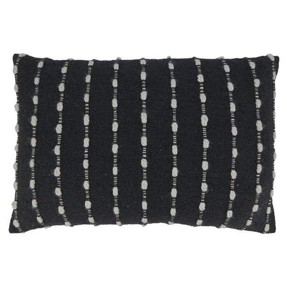 Saro Lifestyle Chunky Striped Throw Pillow Cover