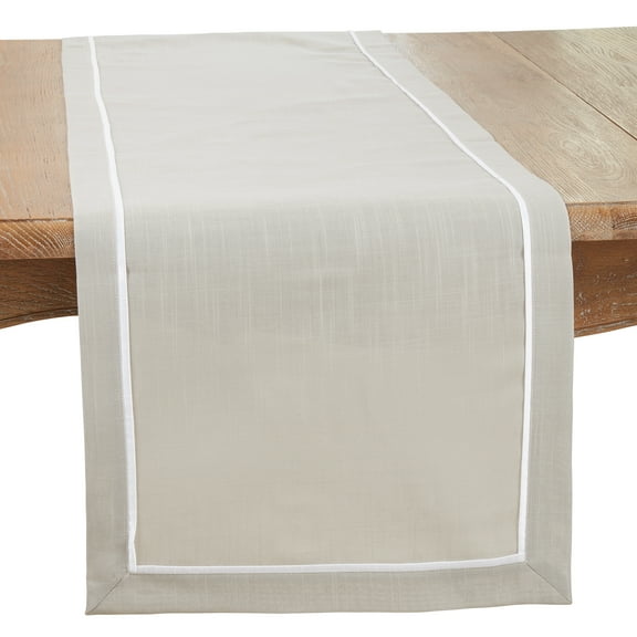 Saro Lifestyle Classic Border Design Table Runner