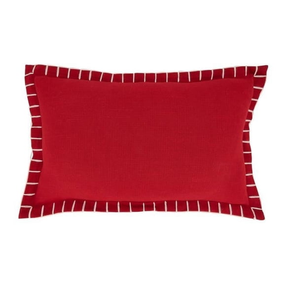 Saro Lifestyle Classic Charm Chunky Whip Stitch Down Filled Throw Pillow