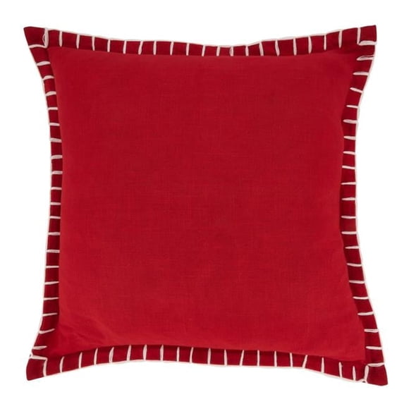 Saro Lifestyle Classic Charm Chunky Whip Stitch Down Filled Throw Pillow
