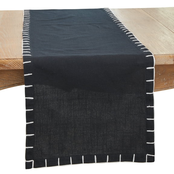 Saro Lifestyle Classic Charm Chunky Whip Stitch Table Runner