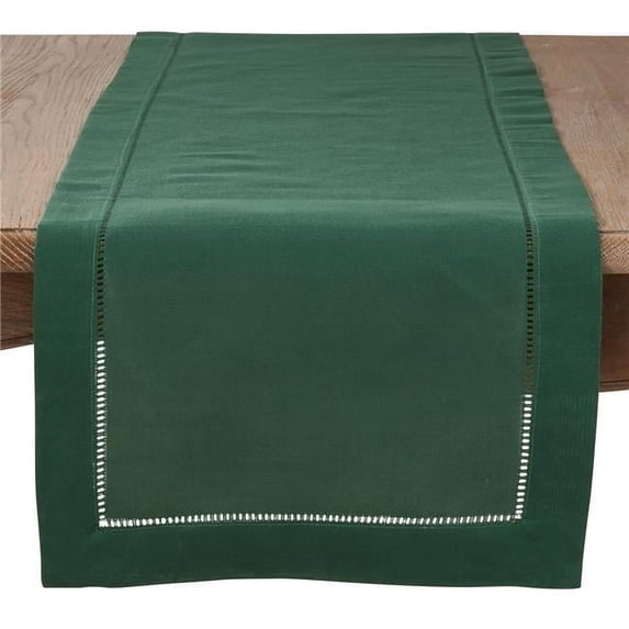 Saro Lifestyle Classic Hemstitch Border Table Runner 16" x 90"