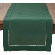 Saro Lifestyle Classic Hemstitch Border Table Runner 16"x54"