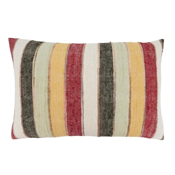 Saro Lifestyle Colorful Delight Striped Down Filled Throw Pillow