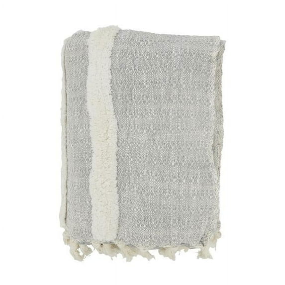 Saro Lifestyle Comfy Tufted Knit Fringed Throw