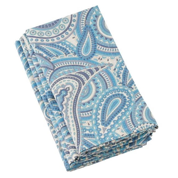Saro Lifestyle Cotton And Linen Napkins With Paisley Design (Set of 4)