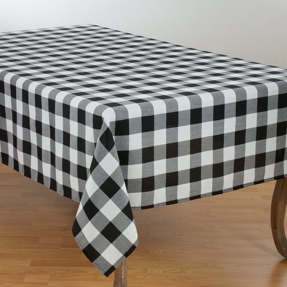 Saro Lifestyle Cotton Blend Buffalo Plaid Tablecloth