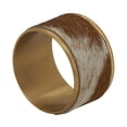 thumbnail image 1 of Saro Lifestyle Cow Hide Napkin Ring (Set of 4), 1 of 4