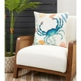 thumbnail image 1 of Saro Lifestyle Crab Design Throw Pillow Cover, 1 of 1