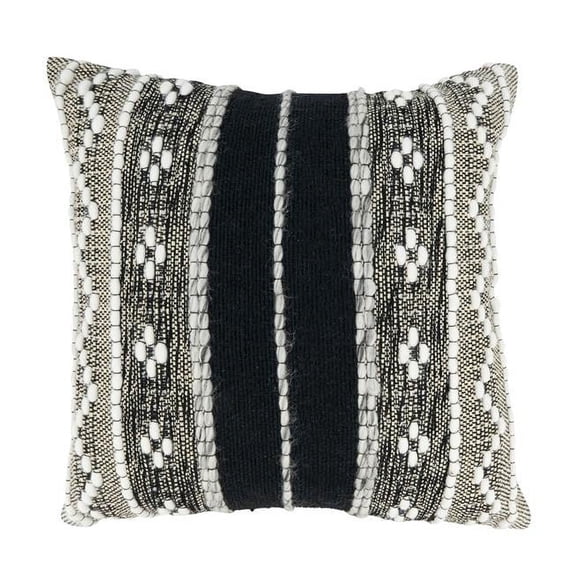 Saro Lifestyle Crafted Multi-Pattern Throw Pillow Cover