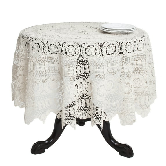 Saro Lifestyle Crochet Lace Tablecloth