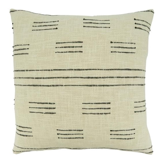 Saro Lifestyle Dash Line Throw Pillow Cover