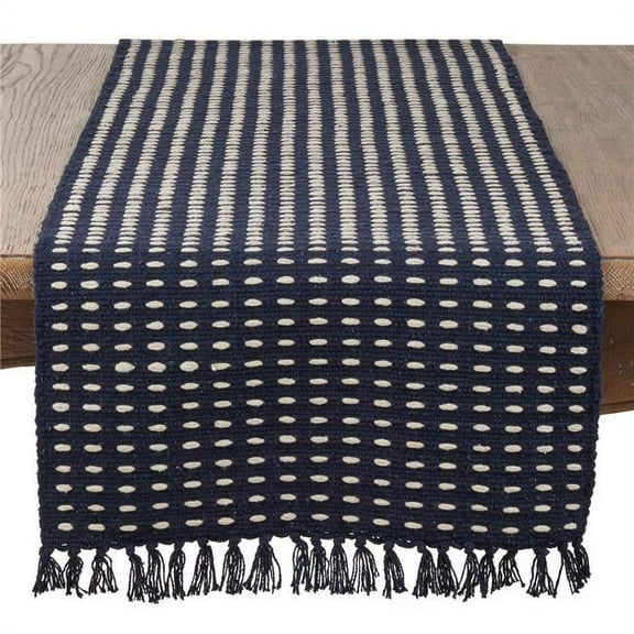 Saro Lifestyle Dashed Woven Table Runner