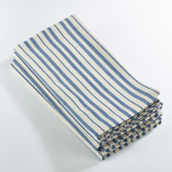 Saro Lifestyle Dauphine Collection Striped Design Dinner Napkin (Set of 4)