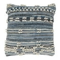 thumbnail image 1 of Saro Lifestyle Denim Delight Chindi Poly Filled Throw Pillow, 1 of 3