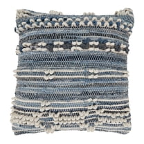Saro Lifestyle Denim Delight Chindi Throw Pillow Cover
