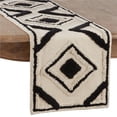 thumbnail image 1 of Saro Lifestyle Diamond Design Shag Table Runner, 1 of 1