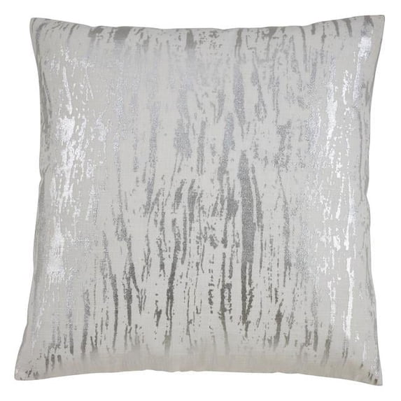 Saro Lifestyle Distressed Metallic Foil Design Cotton Down Filled Floor Pillow