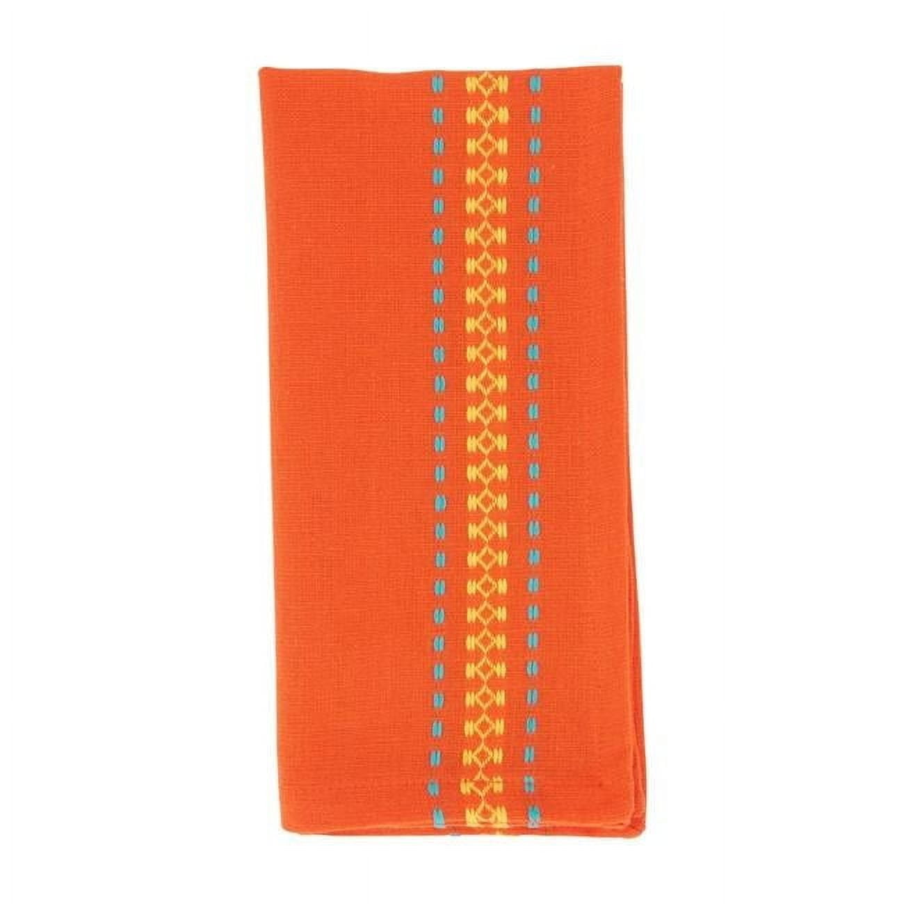 Tomato Cotton Dobby Border Table Napkins, Set of 4