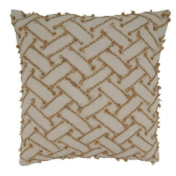 Saro Lifestyle Dori Embroidered Poly Filled Throw Pillow