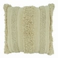 thumbnail image 1 of Saro Lifestyle Down Filled Fringe Striped Throw Pillow, 1 of 1