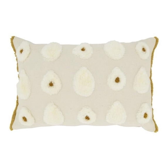Saro Lifestyle Dreamy Pom Pom Down Filled Throw Pillow