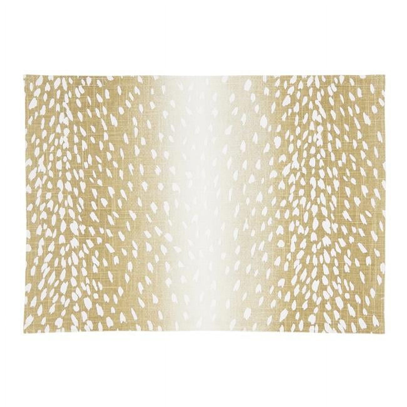 Earthy Antelope Print Beige Linen Blend Placemats, Set of 4