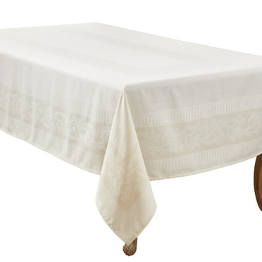 Saro Lifestyle Elegant Jacquard Floral Tablecloth