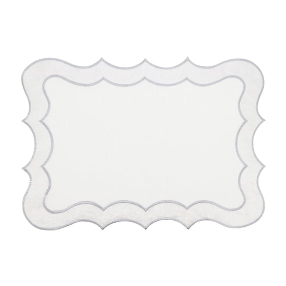 Saro Lifestyle Elegant Scallop Edge Placemat (Set of 4)