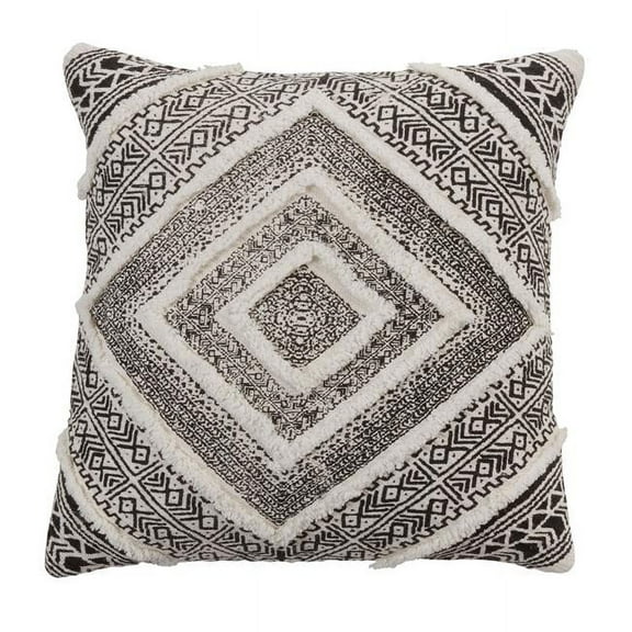 Saro Lifestyle Embellished Diamond Poly Filled Throw Pillow