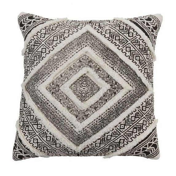 Saro Lifestyle Embellished Diamond Poly Filled Throw Pillow