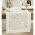 thumbnail image 1 of Saro Lifestyle Embroidered And Sequined Table Runner In Festive Tones, 1 of 1
