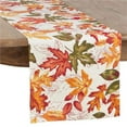 thumbnail image 1 of Saro Lifestyle Embroidered Autumn Leaves Table Runner, 1 of 5