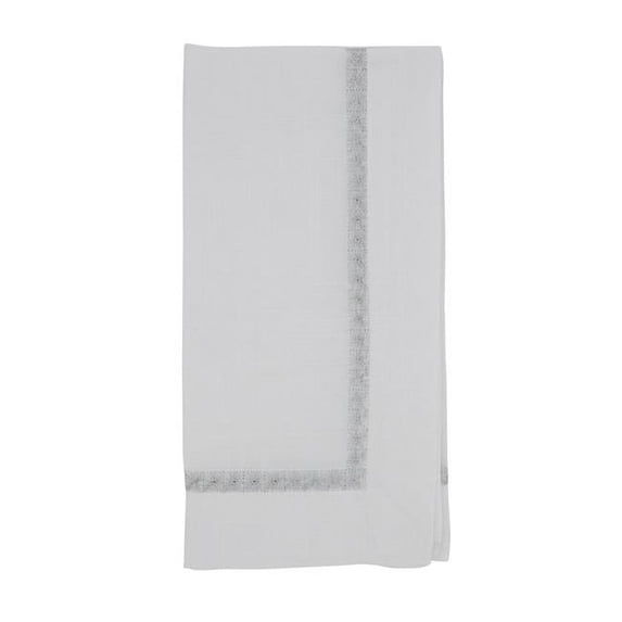 Saro Lifestyle Embroidered Border Cocktail Napkin (Set of 4)